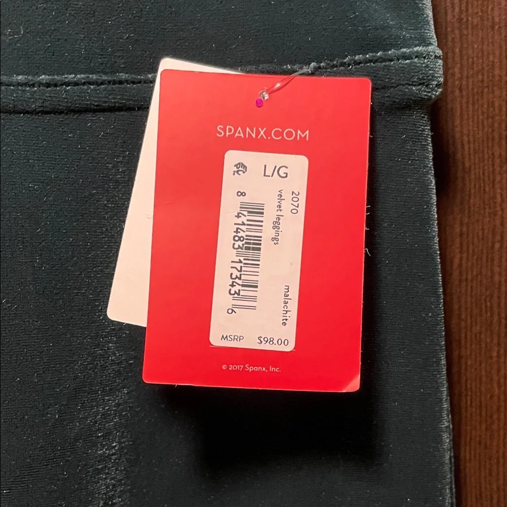 SPANX Dark Teal High-Rise Leggings - Picture 2 of 3